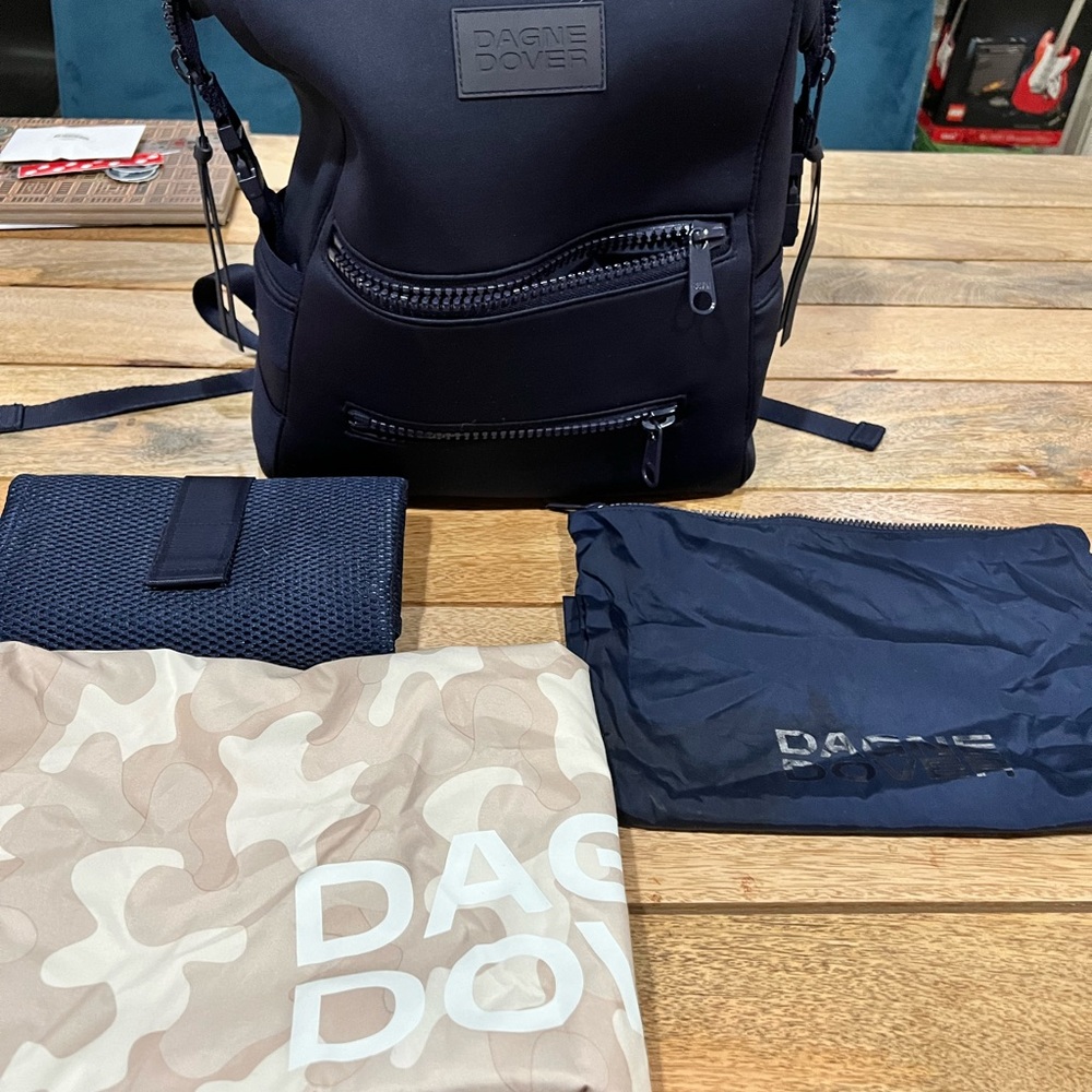 Dagne Dover Diaper Bag/Backpack in storm- size medium